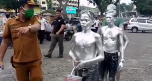 Tujuh Manusia Silver Terjaring Razia di Jalanan Kota Medan