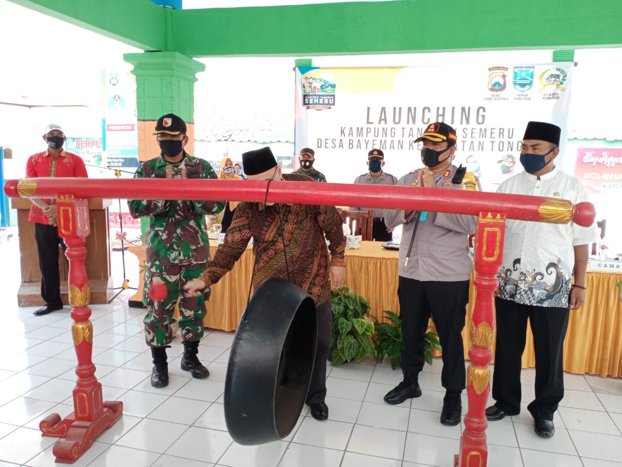 Persiapan New Normal Terus Launching Kampung Tangguh di Kecamatan Tongas Kabupaten Probolinggo