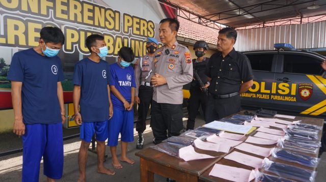 Polres Purbalingga Ringkus Komplotan Copet Asal Bandung Saat Konser Ndarboy Genk