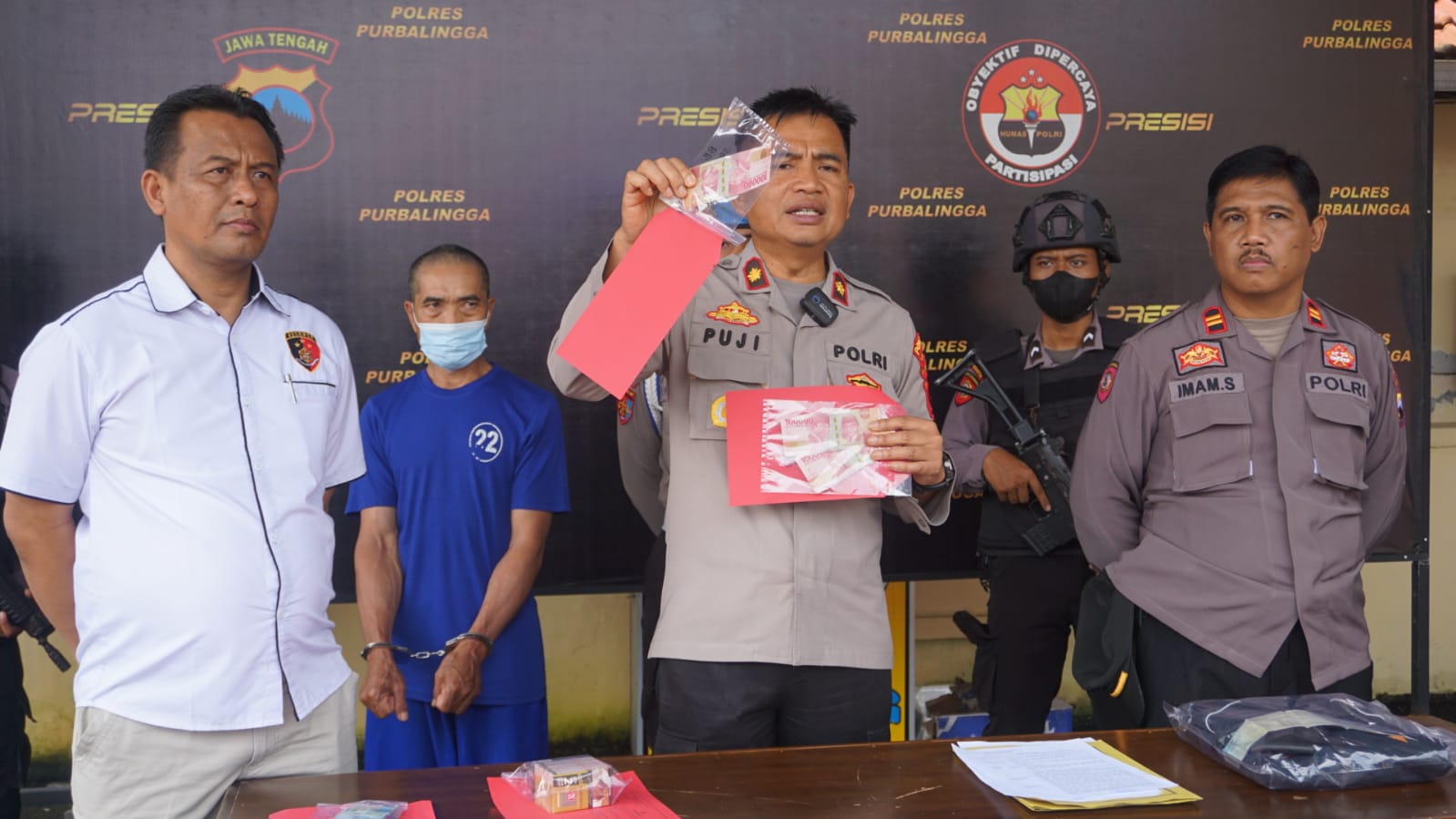 Edarkan Uang Palsu, Warga Pemalang Dibekuk Polres Purbalingga