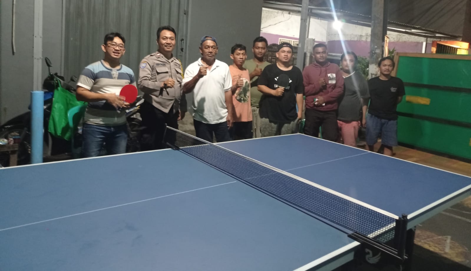 Polisi RW Kunjungi Warga dan Olahraga Bersama Warga Tanjung Priok