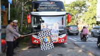 2 Bus Balik Mudik Gratis Tujuan Surabaya Diberangkatkan Polres Probolinggo