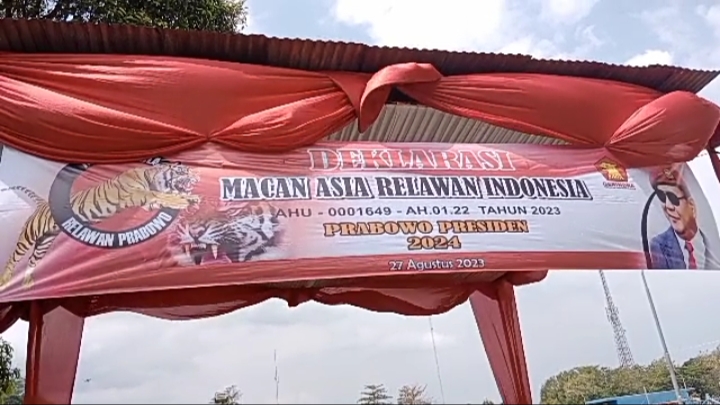 Macan Asia Relawan Indonesia Deklarasi Dukung Prabowo di Pilpres 2024