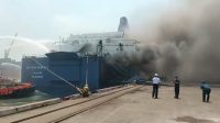 Kebakaran Kapal Ferry di Pelabuhan Indah Kiat Cilegon