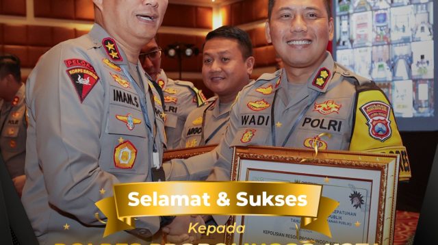 Polres Probolinggo Kota Raih Penghargaan Penganugerahan Predikat Penilaian Kepatuhan dari Ombudsman RI