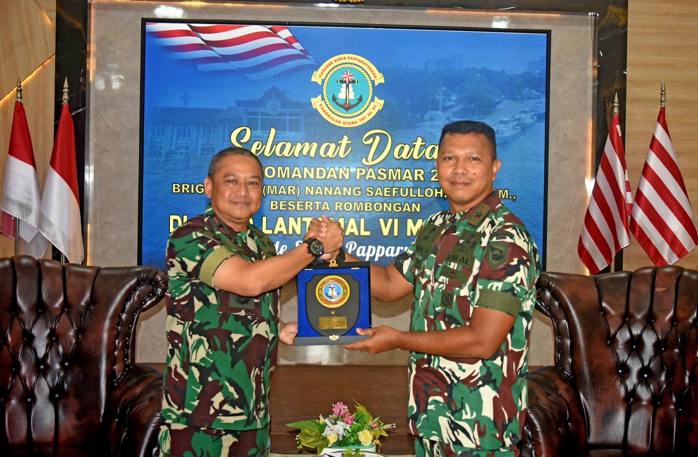 Danlantamal VI Menerima Kunjungan Komandan Pasukan Marinir 2