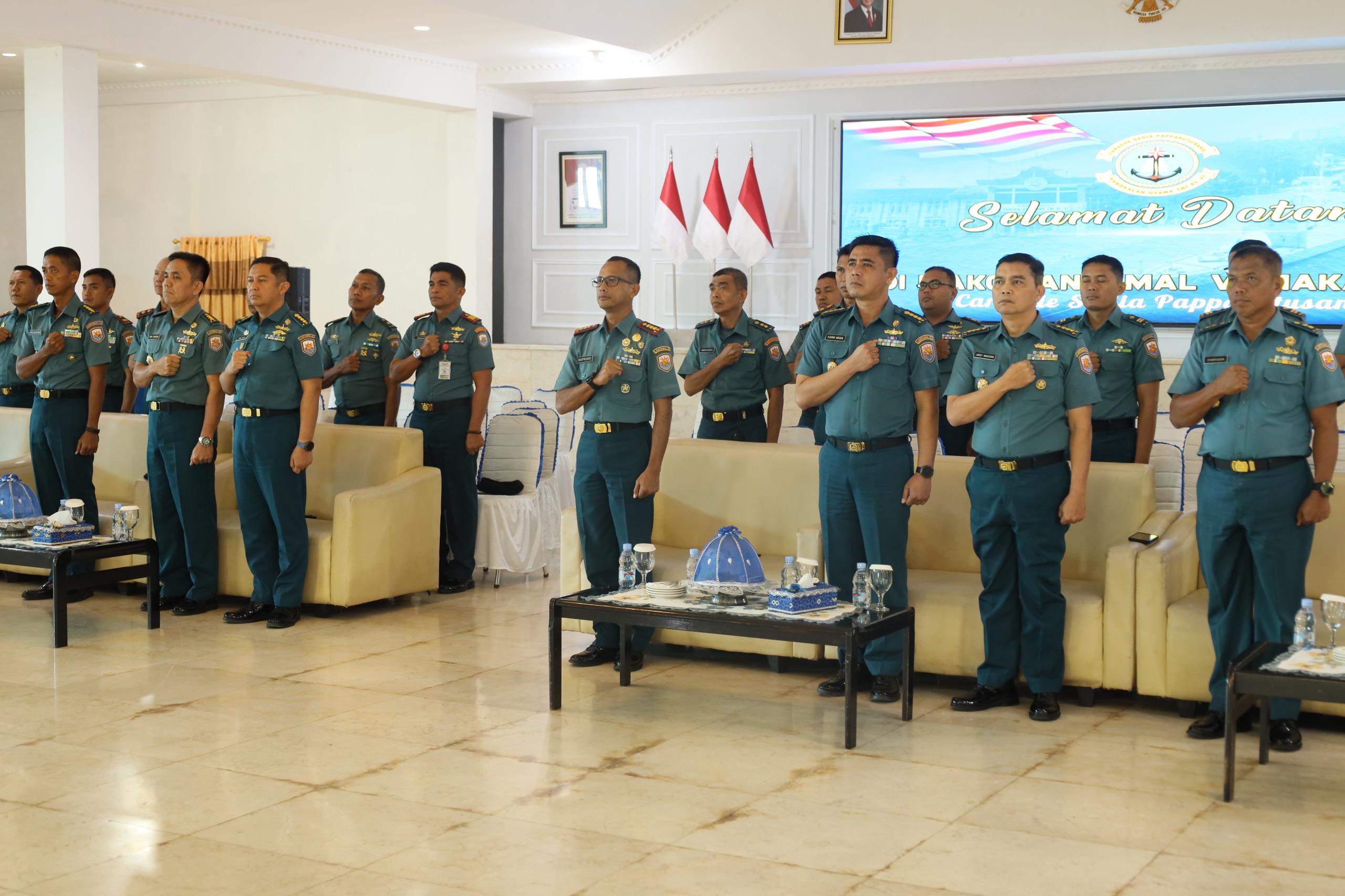 Wadan Lantamal VI Ikuti Safari Binkorps Pelaut dan Binkorps Teknik Secara Vicon