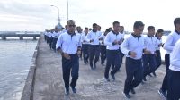 Wadan Lantamal VI Pimpin Lari Pagi Bersama Jaga Kebugaran Tubuh Personel Lantamal VI